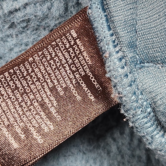 The North Face Dunraven Sherpa Fleece Mens 2XL Blue Full Zip Jacket Coat - Picture 5 of 10